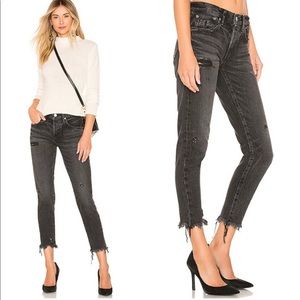 MOUSSY Vintage distressed black denim jeans